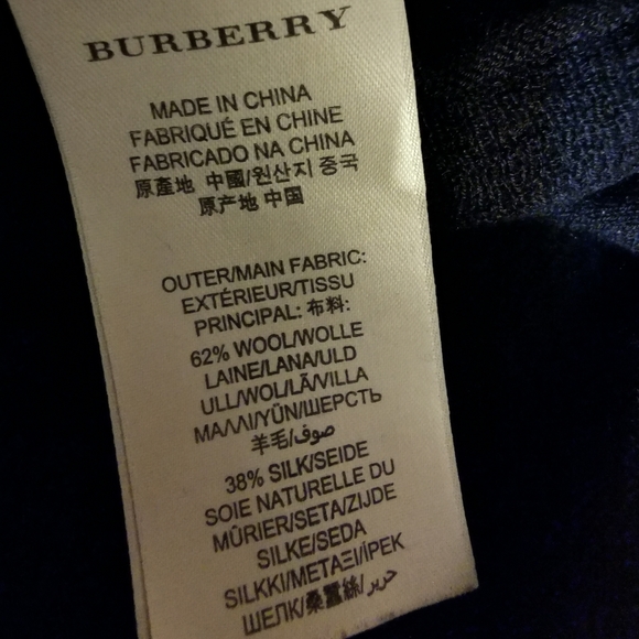 Burberry, M, Black Silk Wool Long Sleeve Sweater - Picture 4 of 6